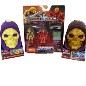 Mega Construx Masters Universe Skeletor He-Man Jet Sled Set & Zodac Scubattack